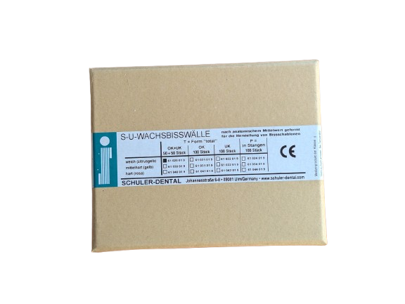 S-U-Wachsbissw&auml;lle - Packung 2 x 50 B&ouml;gen zitrusgelb, (OK, UK), weich, Form T